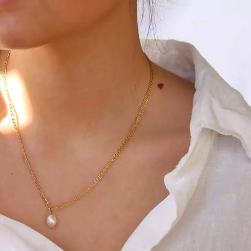 Mixed double Chain Halsband